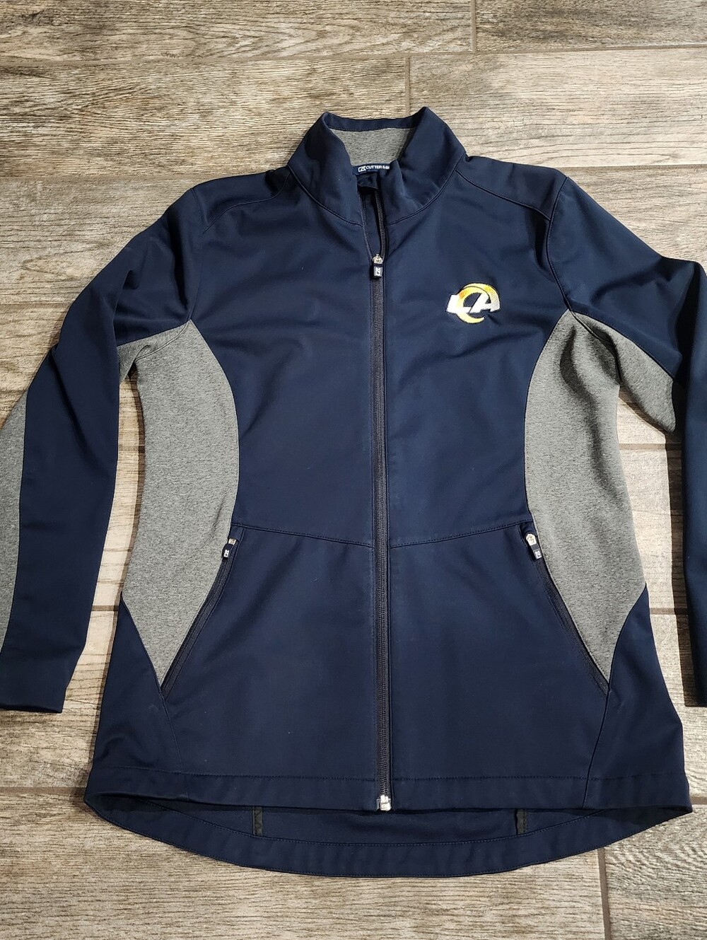 Cutter & Buck LA Los Angeles Rams Football Women's Jacket Size M Navy Blue